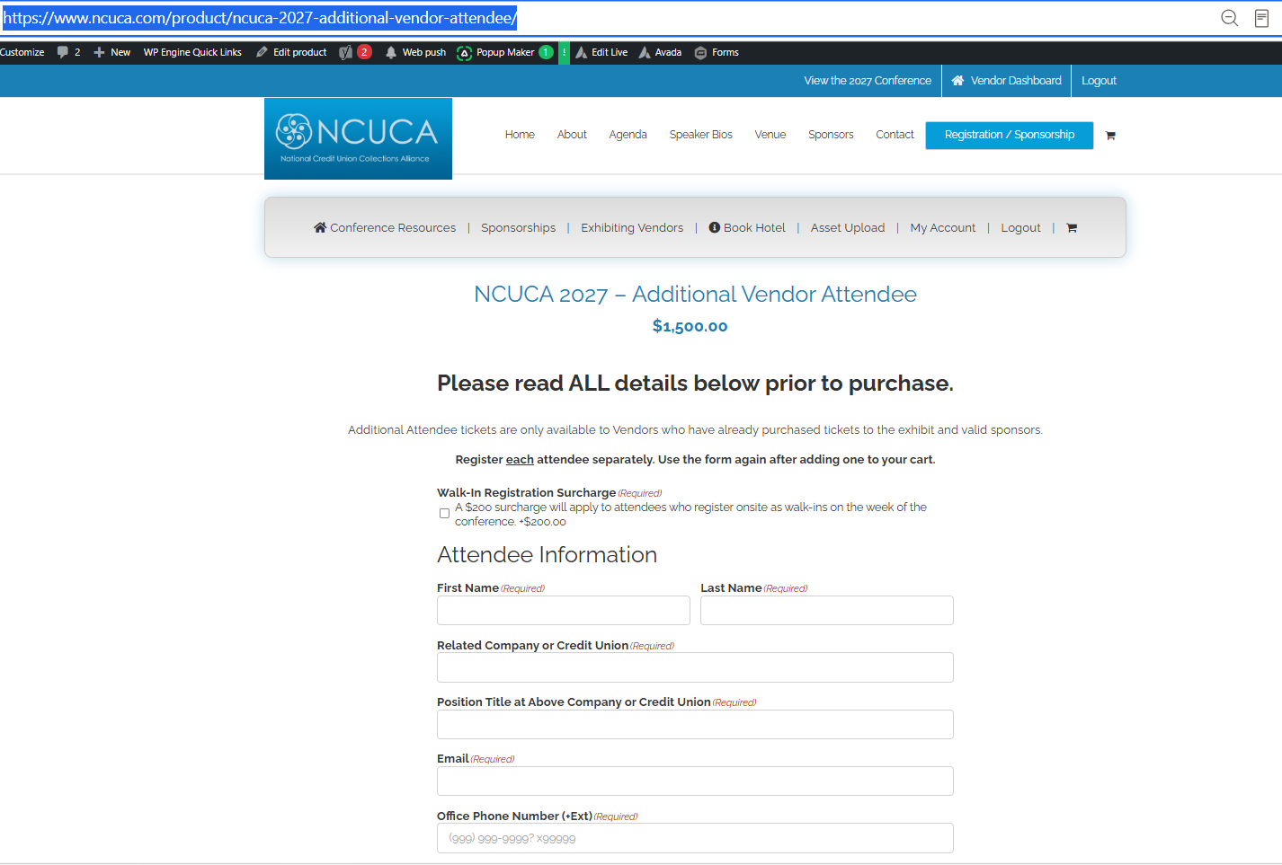 Screenshot 8. Purchase additional attendee tickets if eligible