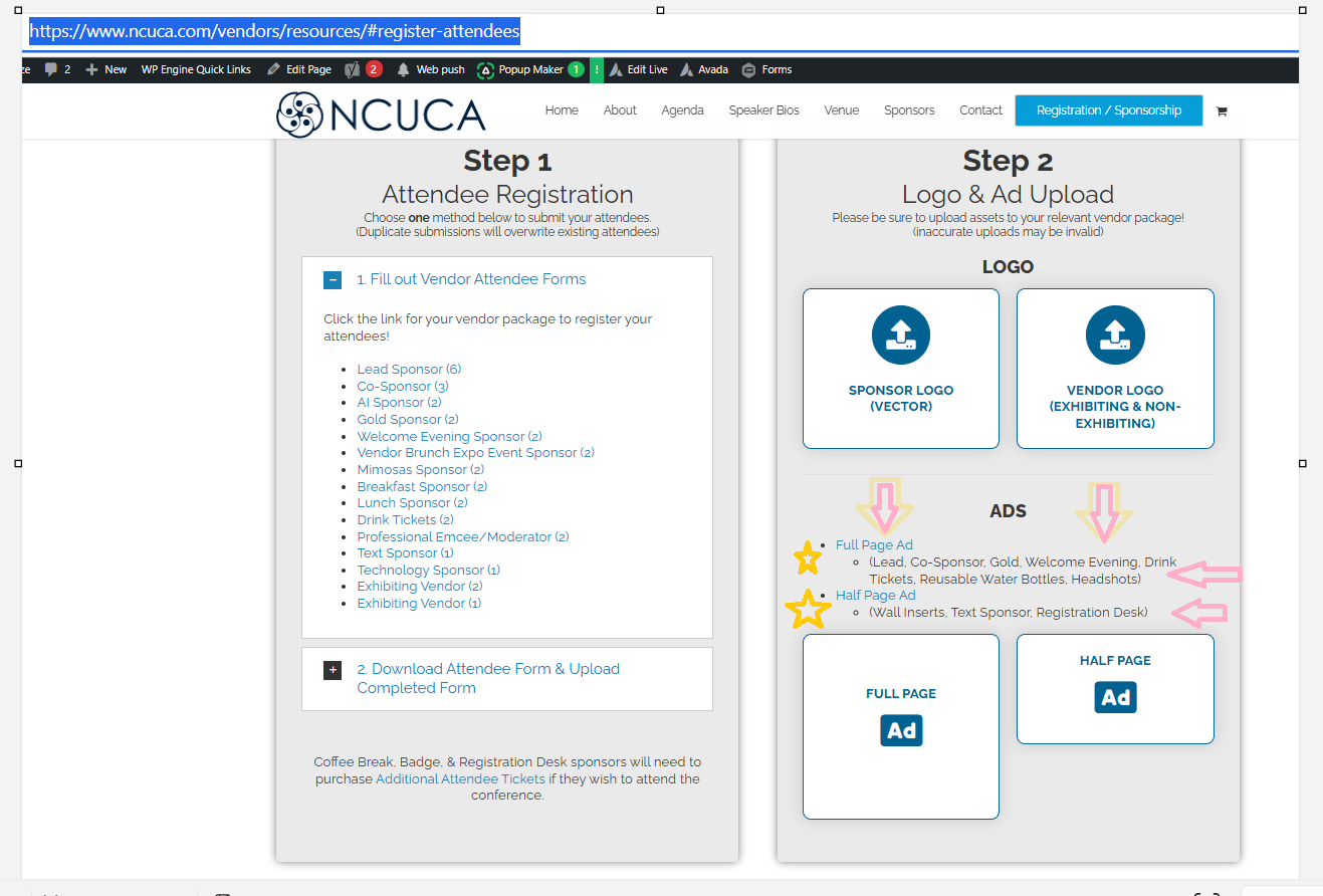 Screenshot 26. Select Full Page Ad if included in the package